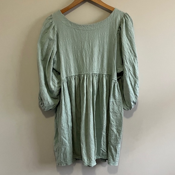 Free People Beach Get Obsessed babydoll tunic dress teal size small - Picture 3 of 10
